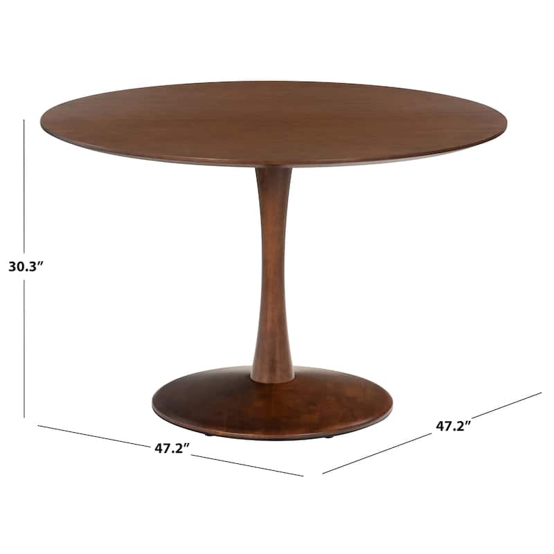 SAFAVIEH Couture Lisette Round Pedastal Base Dining Table - 47"W x 47"D x 30"H