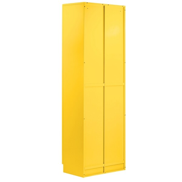 Avidan 70-inch Yellow French Door Metal Cabinet - Bed Bath