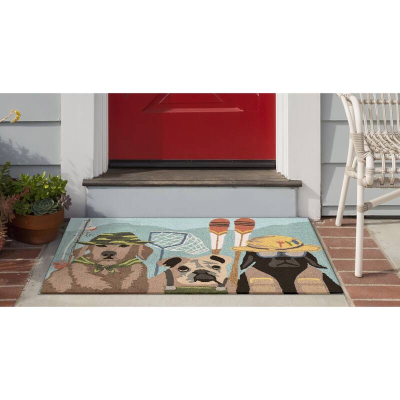 Liora Manne Frontporch Fishing Patrol Indoor/Outdoor Rug - 2'6" x 4'