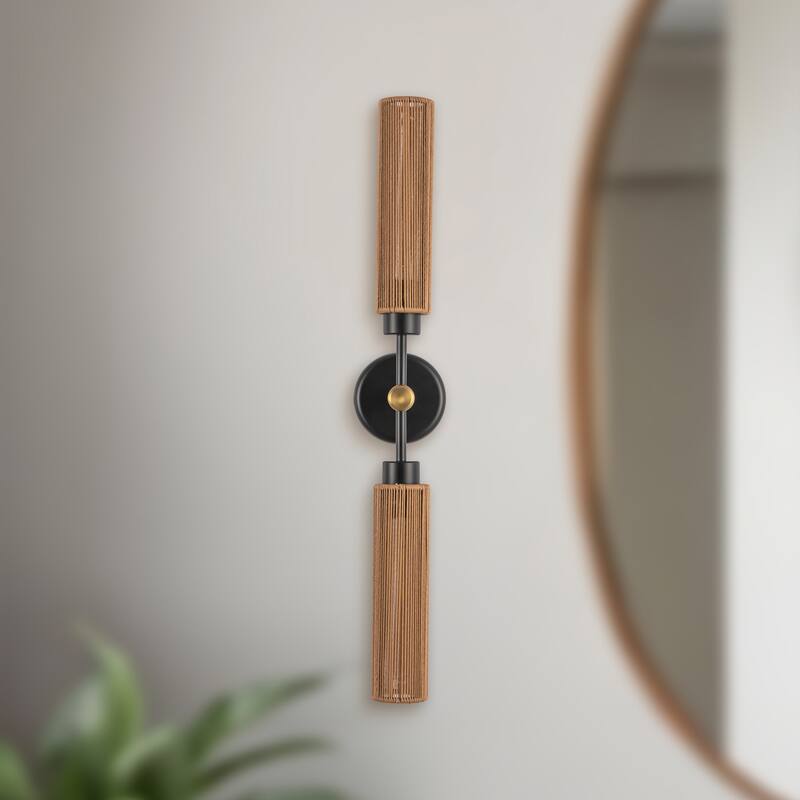 Alora Lighting WV491223 Colby 2 Light 3" Wide Bath Bar with Cotton