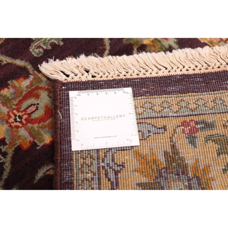 ECARPETGALLERY Hand-knotted Jamshidpour Dark Burgundy Wool Rug - 4'0 x 6'3