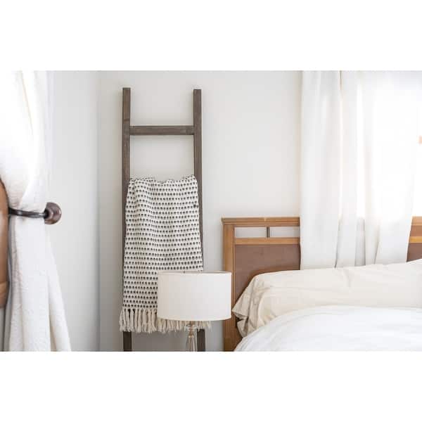 5 Step Rustic Espresso Gray Wood Ladder Shelf 5 Step Rustic Espresso Gray Wood Ladder Shelf