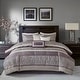 preview thumbnail 24 of 31, Madison Park Melody 7 Piece Jacquard Comforter Set
