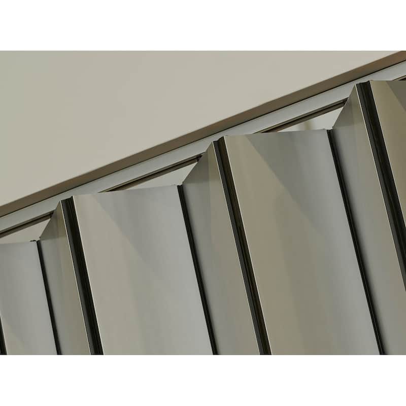 Towne Collection Bedford Matte Silver PVC 36-inch Folding Door