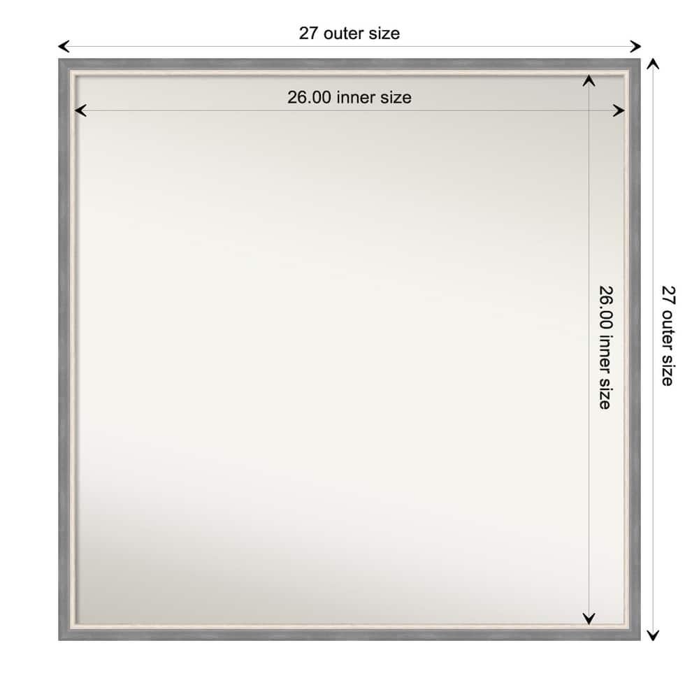 Theo Narrow Non-Beveled Wood Framed Bathroom Vanity Wall Mirror