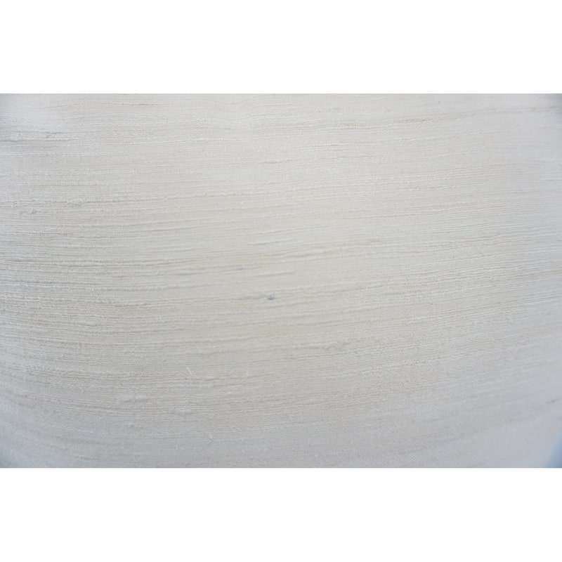 Home&Manor Raw Silk Throw Pillow 18" Beige