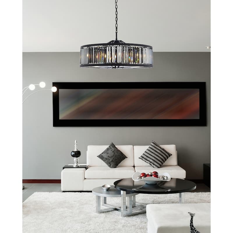 Royce Edge 10-Light Matte Black Chandelier