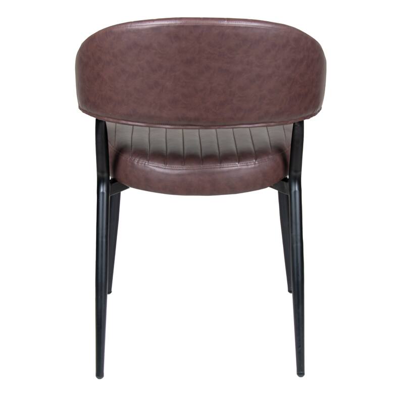 5-Piece Dining Table Set with Faux Leather Chairs and Metal Base, Feet with Anti-scratch and Anti-noise Pads