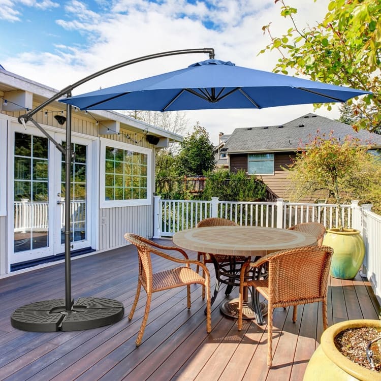 10ft Cantilever Patio Umbrella with Crank and Cross Base