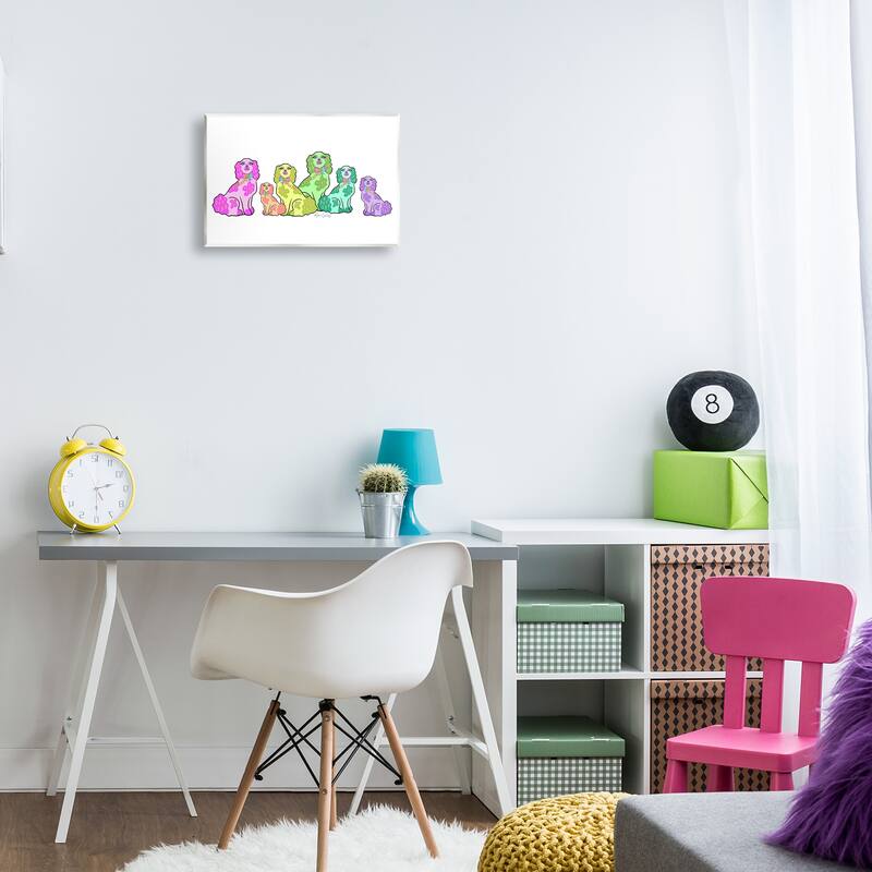 Stupell Colorful Posh Pooches Wall Plaque Art Design By Katie Conley