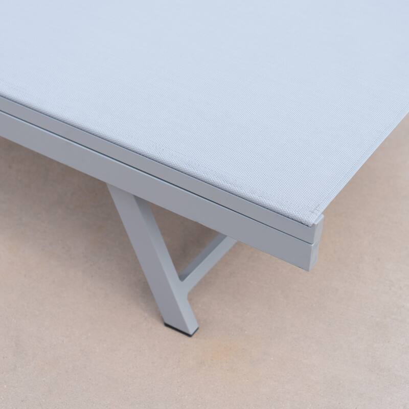 Salton Outdoor Iron Chaise Lounge with Mesh Seating (Set of 2) by Christopher Knight Home