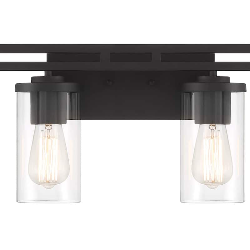 6-light Modern Farmhouse Black Bathroom Vanity Lights with UL Certified - 53''