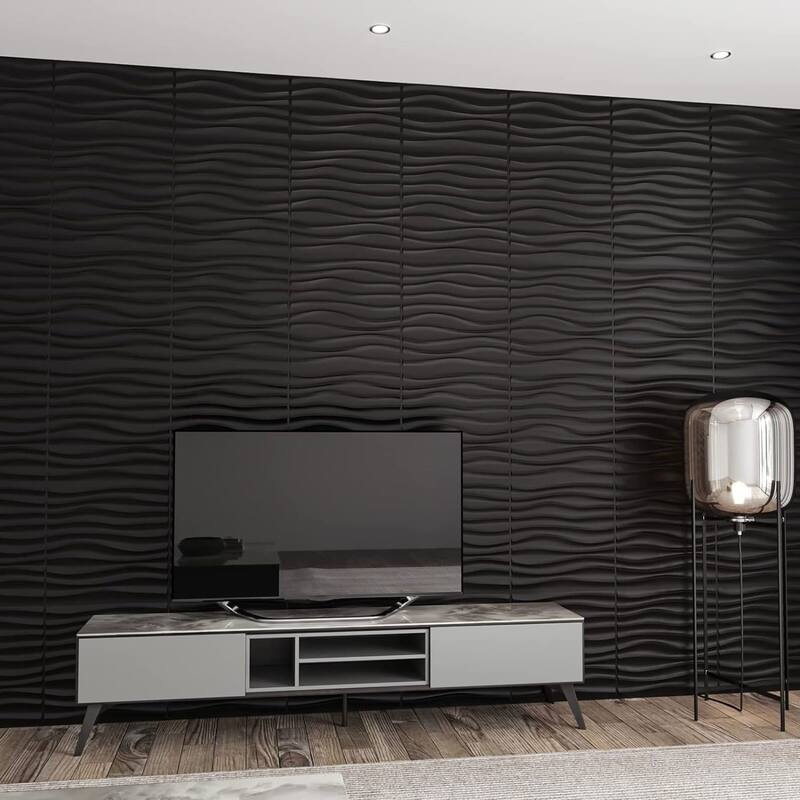 Art3d 3D Wall Panels PVC Wave Design (32 Sq.Ft)