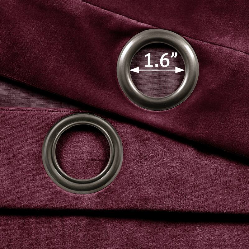 Porch & Den Lapeyrous Velvet Solid Room Darkening Window Curtain Panel Set