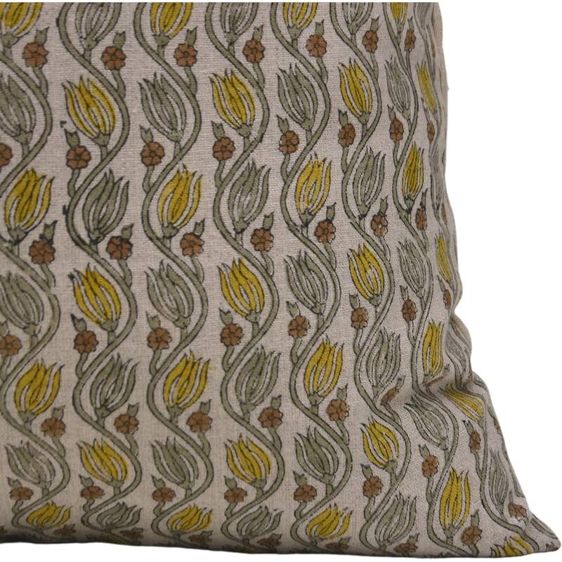Fabdivine Linen Square Block print pillow Cover