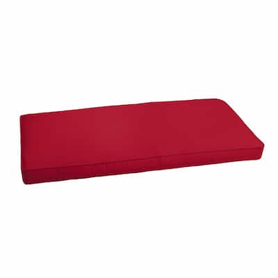 Sorra Home Red Indoor/ Outdoor Corded Bench Cushion