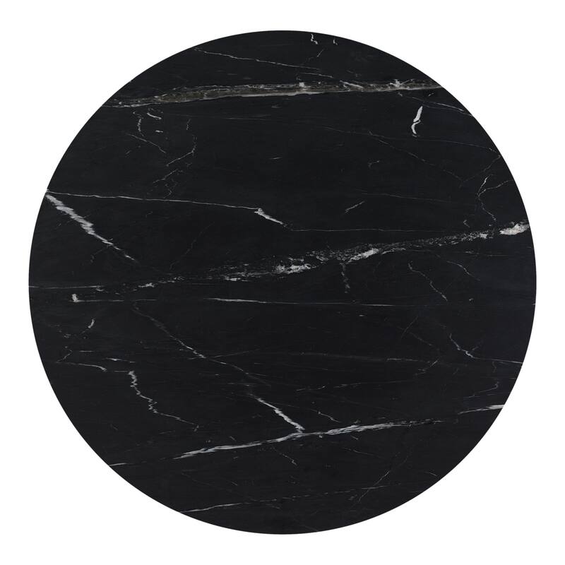 Aurelle Home Modern Round Marble Top Dining Table