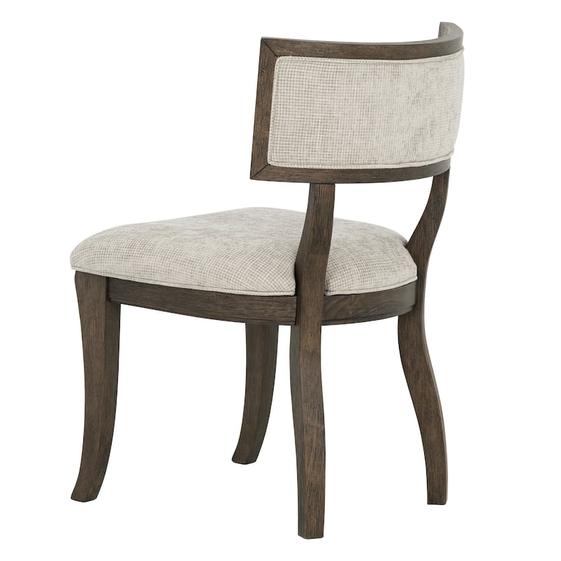 Madison Park Signature Marie Upholstered Split-Back Dining Chairs with Curved Wood Frame (Set of 2)