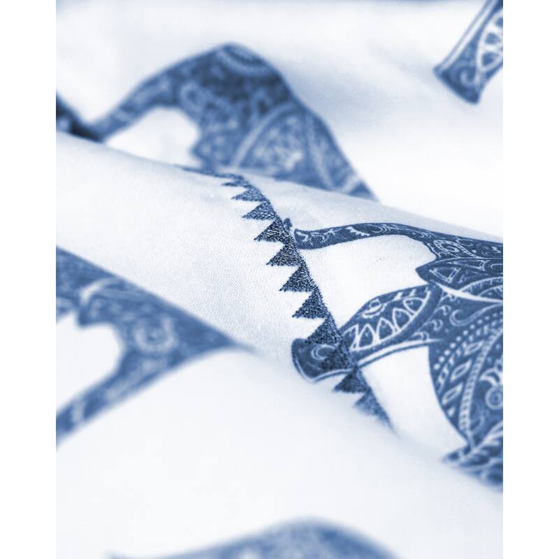 400 Thread Count Elephants Embroidered Sheet Set - 4 Color