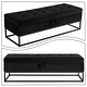 preview thumbnail 23 of 33, Modern Velvet Upholstered Storage Bench with Flip-Up Seat Top