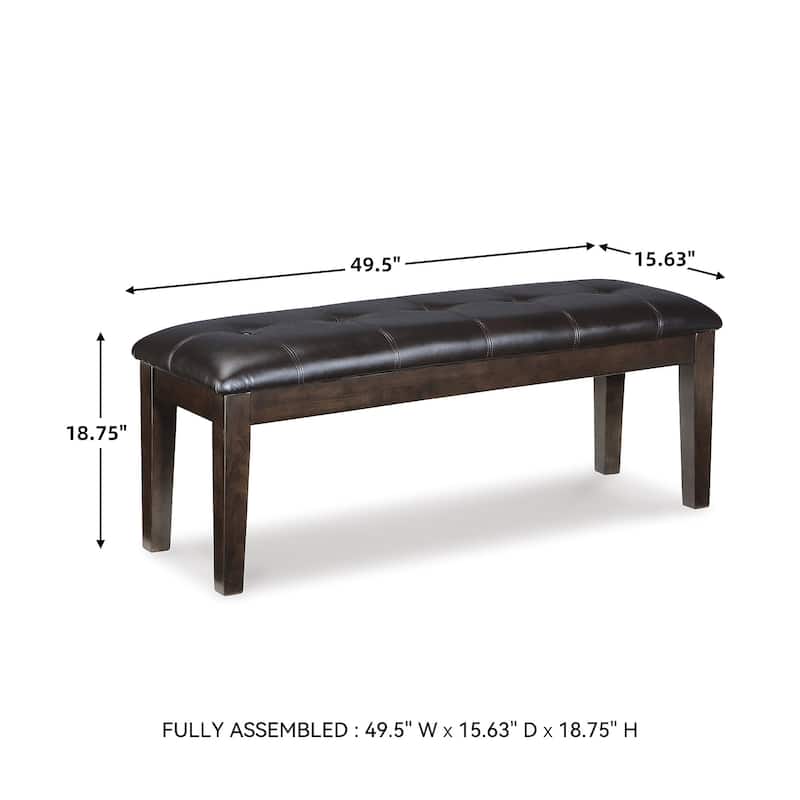 Haddigan Dark Brown Dining Bench