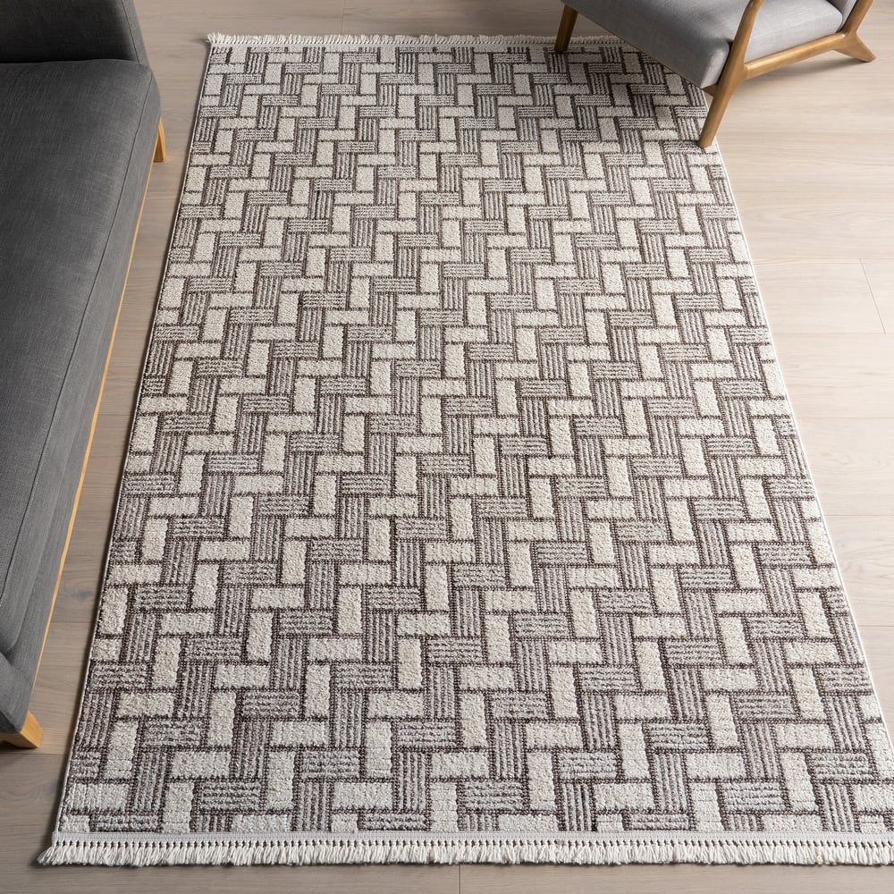 Nuloom Alora Geometric Tassels Area Rug