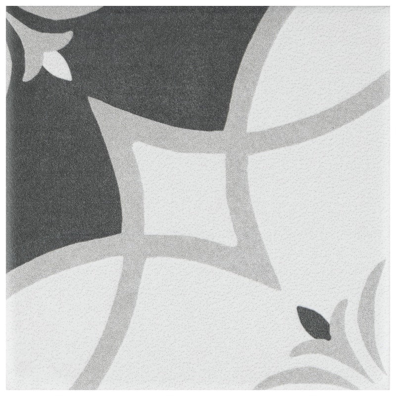 Merola Tile Twenties Mini Crest 3-7/8" x 3-7/8" Ceramic Floor and Wall Tile