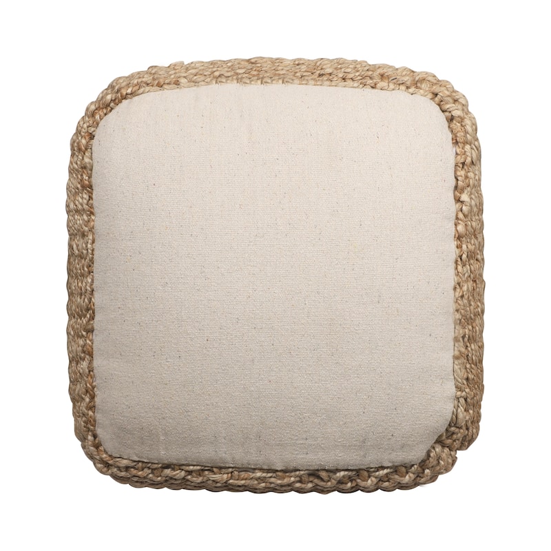 Sevita Natural Farmhouse Solid Hand-Made Pouf