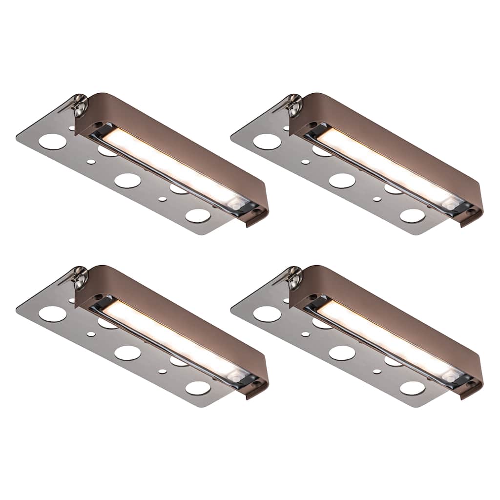 4-Pack Low-voltage Aluminum Dimmable LED Outdoor Lanscape Step Light with Selectable 2700K//3000K/4000K/5000K/6500K
