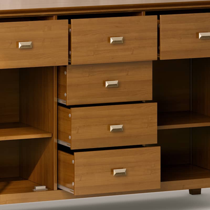 WYNDENHALL Stratford Solid Wood Transitional Sideboard Buffet - 54 inch Wide