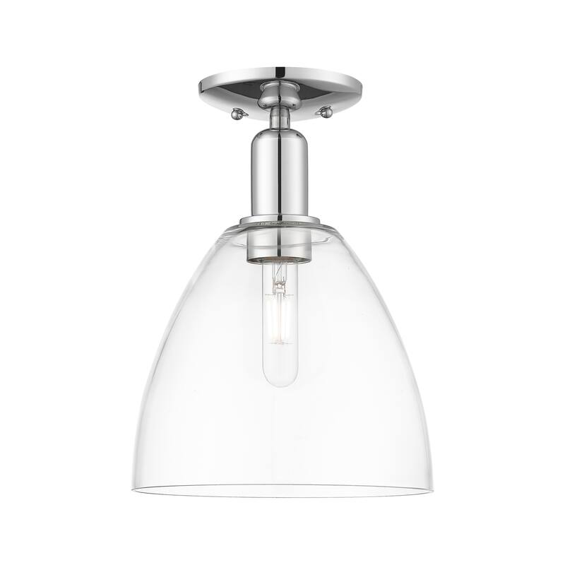 Innovations Lighting Endless Possibilities Arcadia - Bristol - 1 Light 9" Semi-Flush Mount - Clear/Polished Chrome