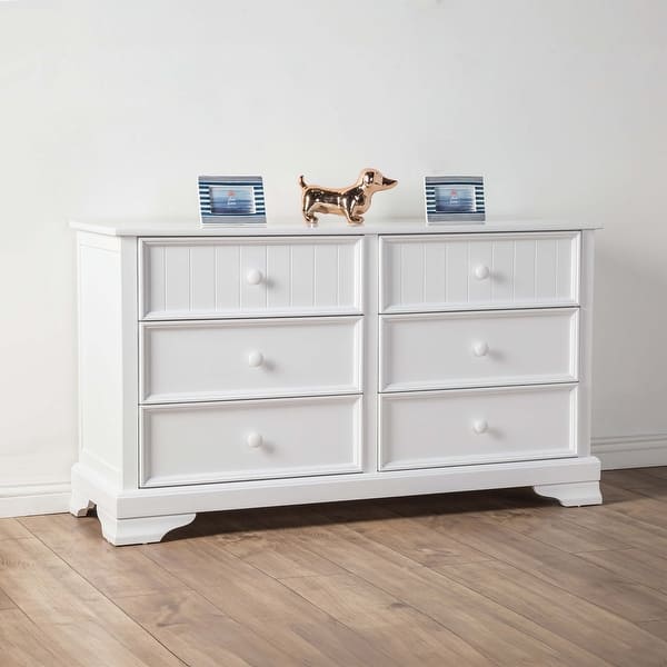 slide 2 of 7, Furniture of America Gertie White Wood 6-Drawer Kids Dresser White