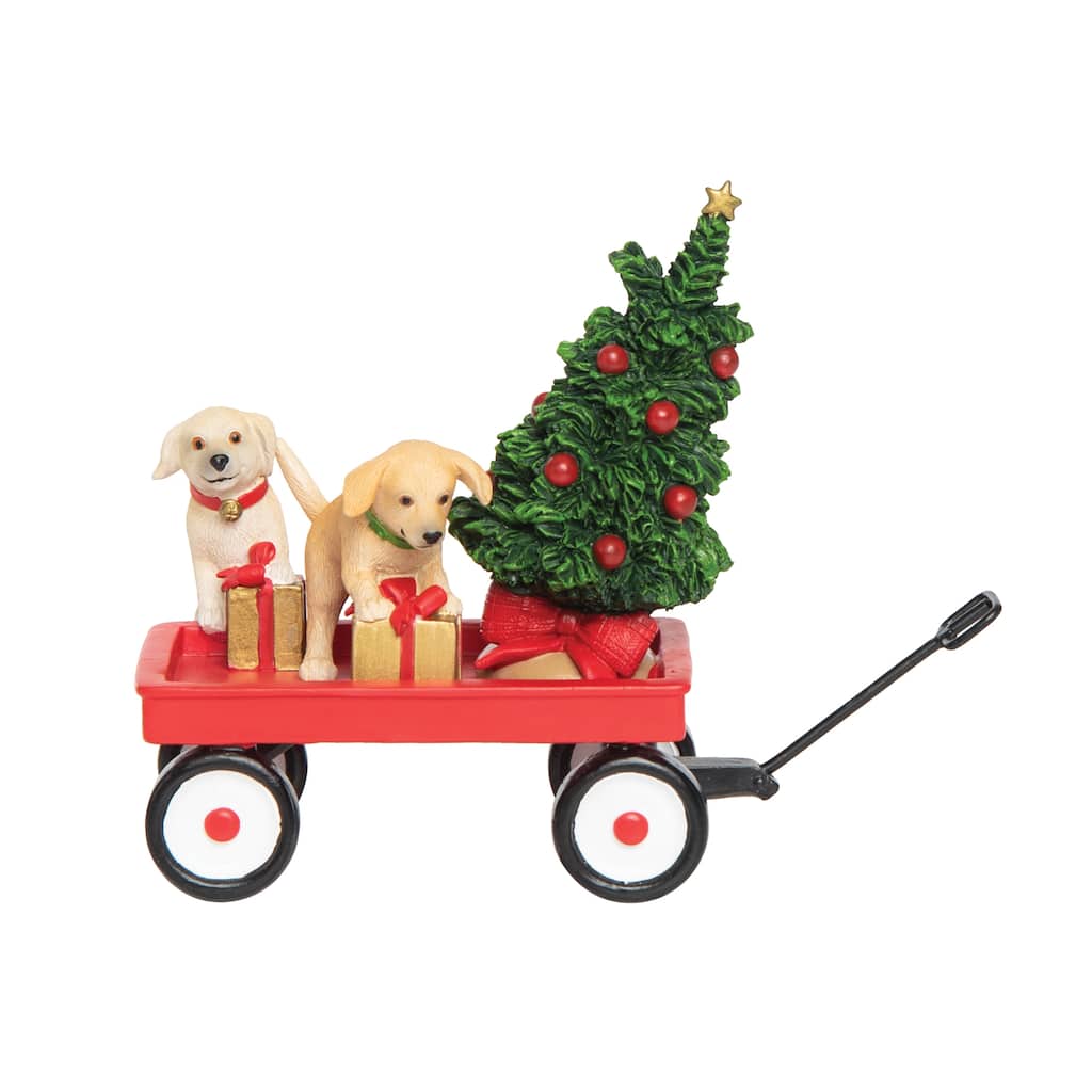 Puppy Wagon Figurine - Red