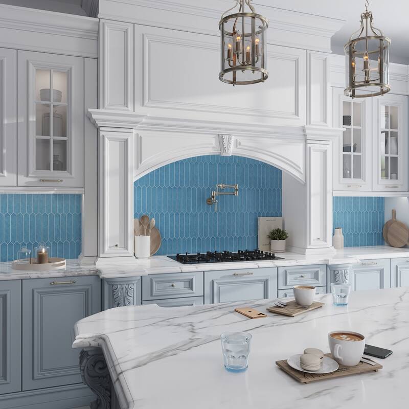 Apollo tile 2" x 10" Festa Matte Teal Blue Ceramic Tile (2.37 sq ft/case) - 23 Pack