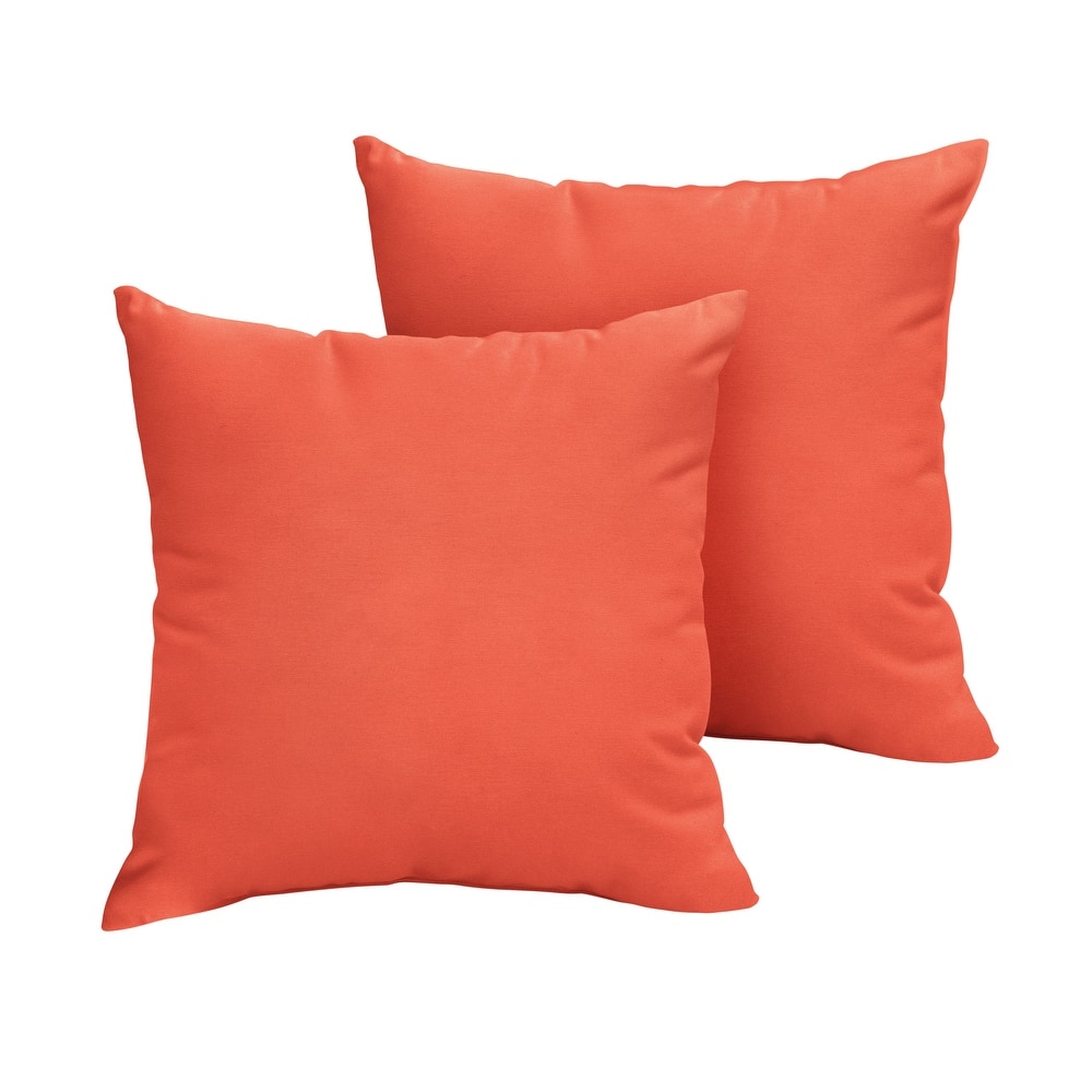 Sorra Home Sunbrella Outdoor Knife Edge Pillow Set of 2 - 24 in H x 24 in W x 6 in D