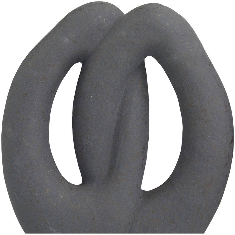 CosmoLiving by Cosmopolitan Black Ceramic Linked Abstract Decorative Sculpture (Set of 2)