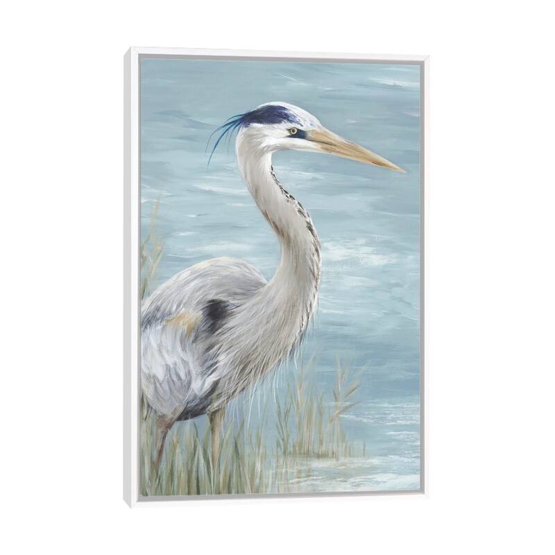 iCanvas "Great Blue Heron Gaze" by Eva Watts Framed Canvas Print - White - 40x26