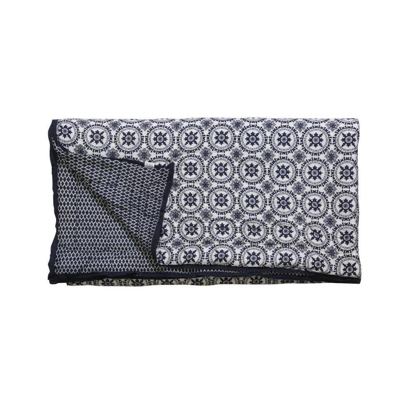 Timbergirl cotton handprinted grey quilt with 2 shams
