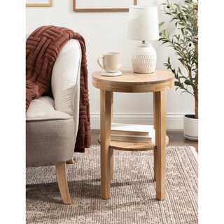 Kate and Laurel Talcott Round Wood Side Table