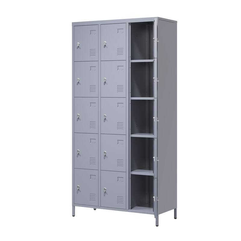 15 Door 72"H Metal Lockers With Lock