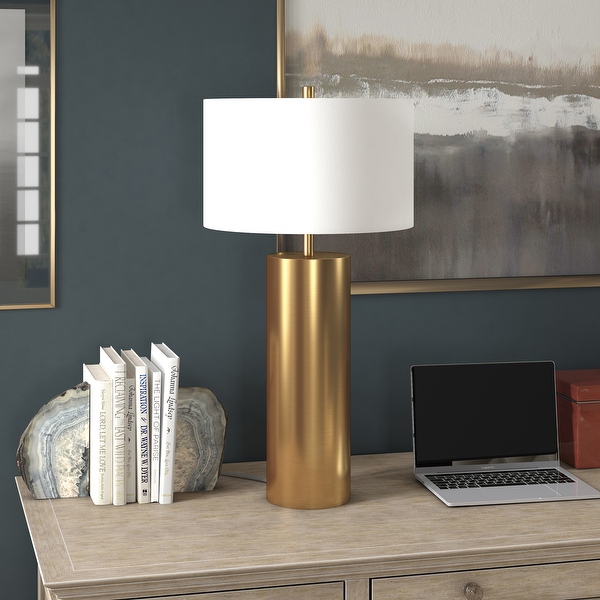 York 29.5 Tall Table Lamp with Fabric Shade On Sale Bed Bath Beyond 37107716