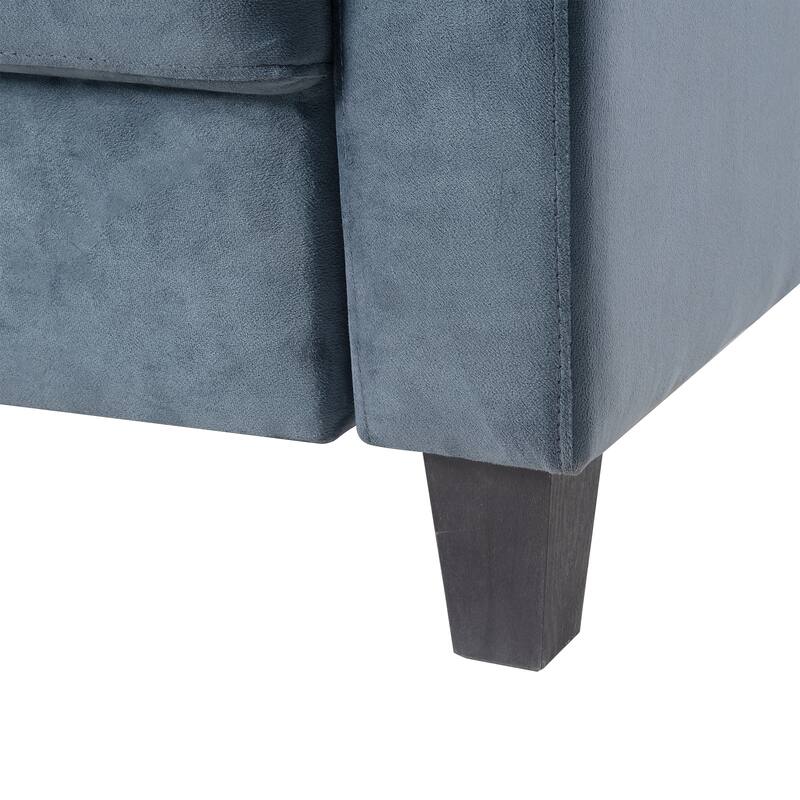 Convertible Velvet Sectional Sofa, Plush Comfort for Small Spaces