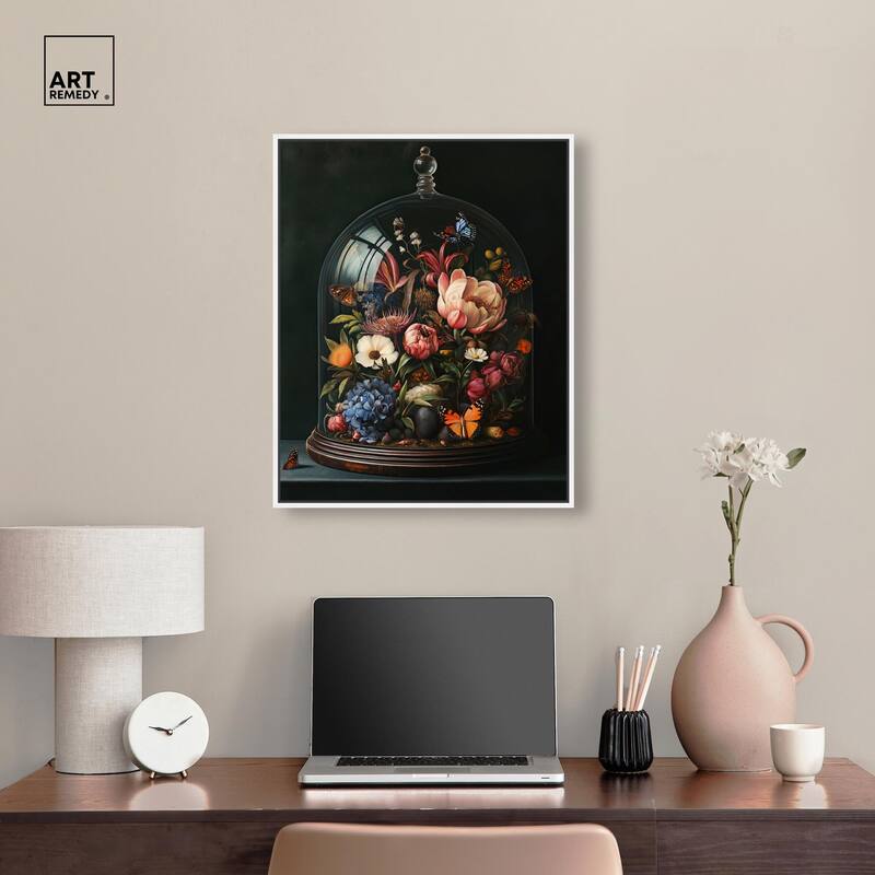 Bell Jar Garden II Canvas by Art Remedy