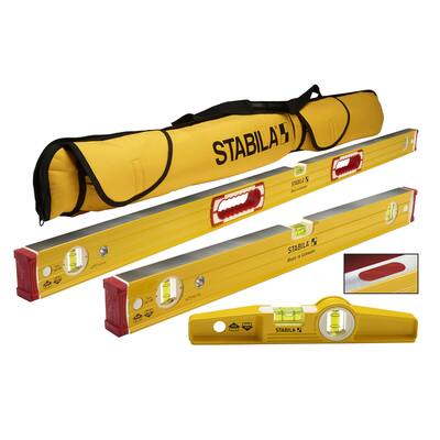 Stabila Aluminum Magnetic Level Set - 48", 24", 10"