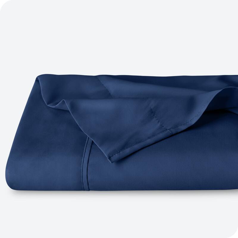 Bare Home Double Brushed Microfiber Flat Top Sheet - King - Dark Blue