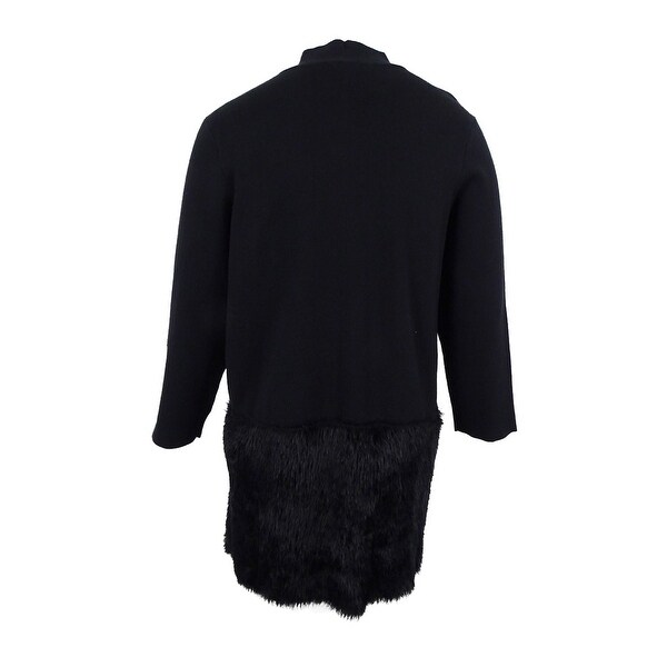 womens black eyelash cardigan