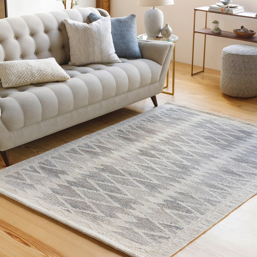 Shuni Handmade Mod Striped Viscose Blend Area Rug