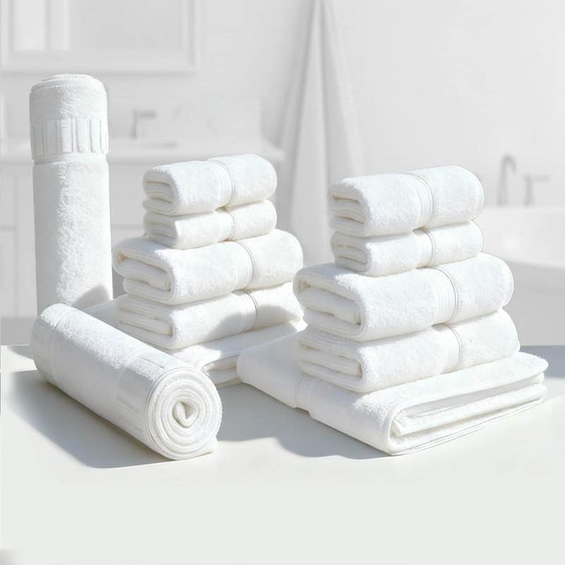 Superior LUX 12 PC Egyptian Cotton Heavy Weight Bundle - White