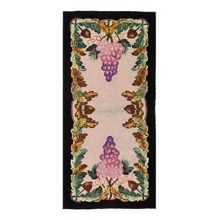 Antique American Hook Rug 3' X 6'6'' - 6'6'' x 3' - Bed Bath & Beyond ...