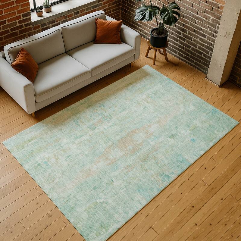 Machine Washable Indoor/ Outdoor Muted Ombre Chantille Rug